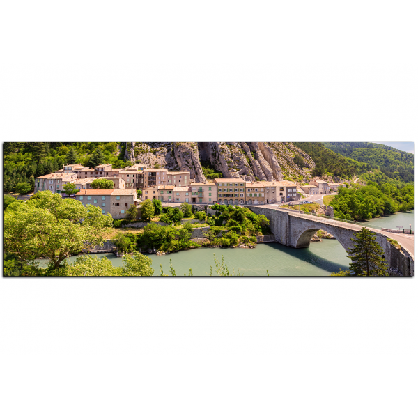 Obraz na plátně - Sisteron v Provence - panoráma